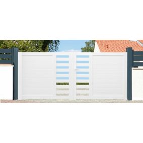 Portail PVC Salagou blanc L.3,50 x h.1,5 m