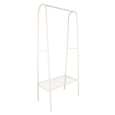 Portant à vêtements en métal beige Bridge 1 étagère et 1 penderie