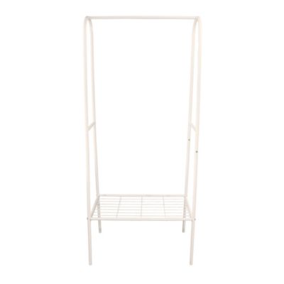 Portant à vêtements en métal beige Bridge 1 étagère et 1 penderie