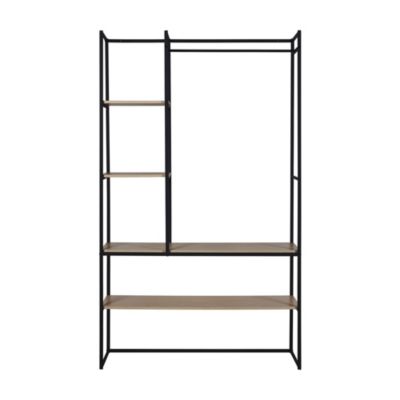 Portant à vêtements modulable en bois et métal noir Homesight Pharell l. 120 cm
