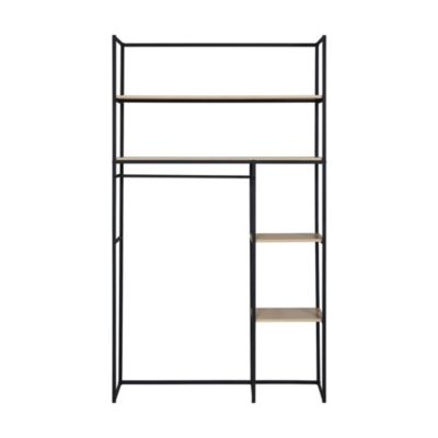 Portant à vêtements modulable en bois et métal noir Homesight Pharell l. 120 cm