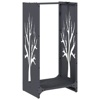 Portant de bois chauffage anthracite 40x30x80 cm