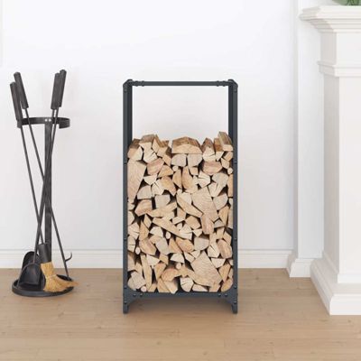 Portant de bois chauffage anthracite 40x30x80 cm