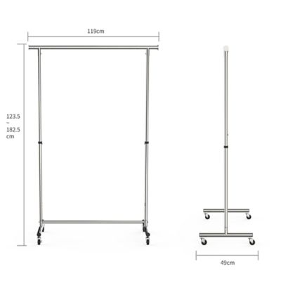 Portant simple haute résistance avec étagère l. 130 x H. 182,5 cm