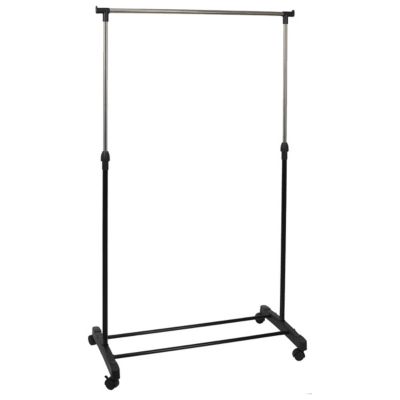 Portant Simple sur Roulettes Hauteur Réglable Noir et Chrome - NEHO ...