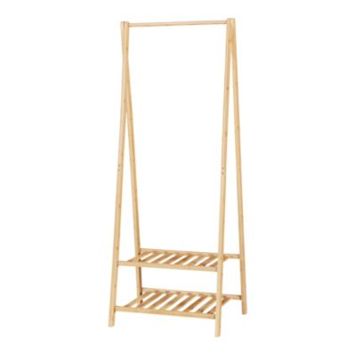 Portant à vêtements Öckerö bambou 150 x 60 x 40 cm naturel en.casa