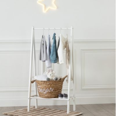 Portant à vêtements enfant - bois - blanc 58x115 cm - Atmosphera