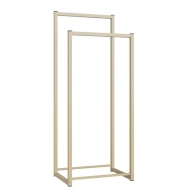 Portant à vêtements Holtalen acier 100 x 40 x 30 cm camel en.casa