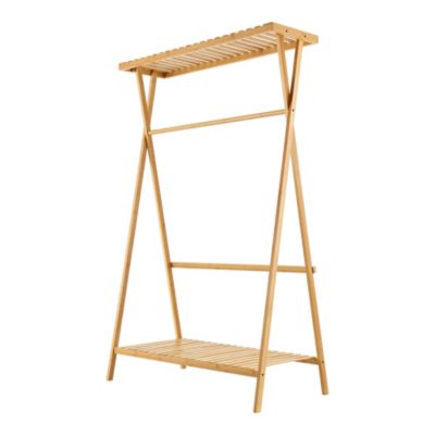 Portant à vêtements Horten bambou 140 x 90 x 45 cm naturel en.casa
