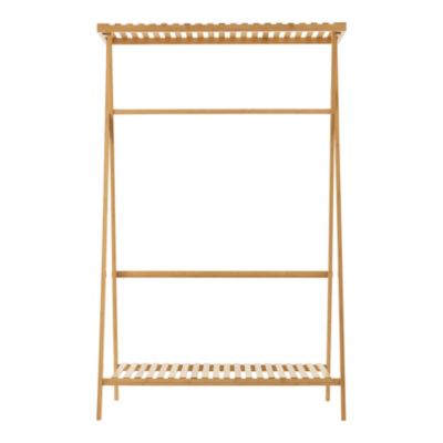 Portant à vêtements Horten bambou 140 x 90 x 45 cm naturel en.casa
