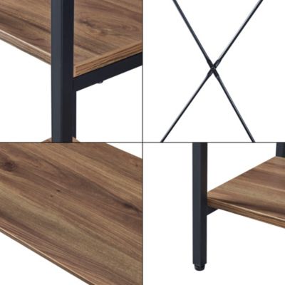 Portant à vêtements Hvidovre 170 x 100 x 35 cm noir effet bois en.casa