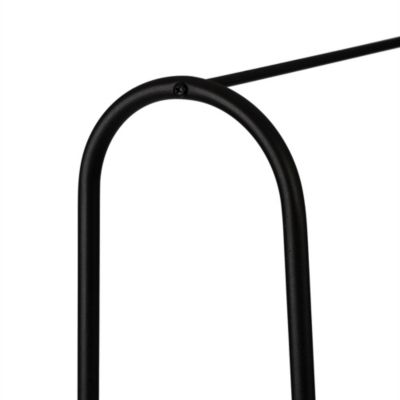 Portant à vêtements Hvorslev avec surface de stockage noir en.casa