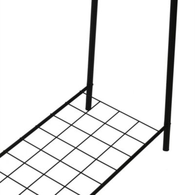 Portant à vêtements Hvorslev avec surface de stockage noir en.casa