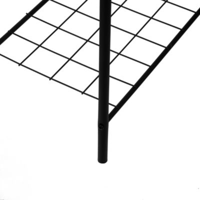 Portant à vêtements Hvorslev avec surface de stockage noir en.casa