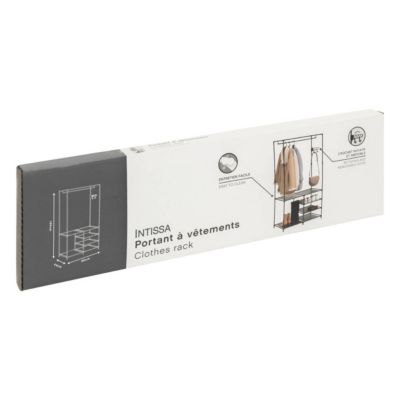 Portant à vêtements "Intissa" 4 niveaux en métal noir H160cm - 5 five simply smart