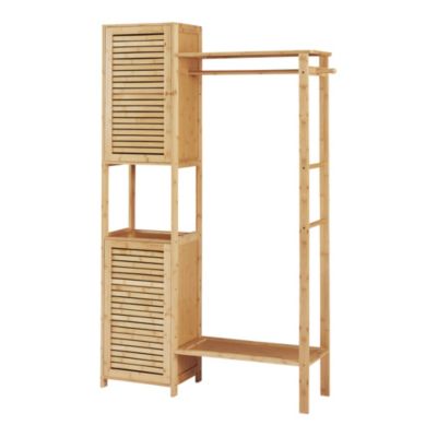 Portant à vêtements Oldsum bambou 164 x 99 x 29 cm naturel en.casa
