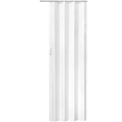 Porte accordéon pliable pvc blanc résistante eau nettoyage facile fermeture magnétique 80x203cm