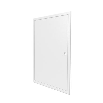 Porte Affleurante pour bac d'encastrement BTT3 - 2x13 modules ATOLE - Blanc - H. hors-tout 830 mm