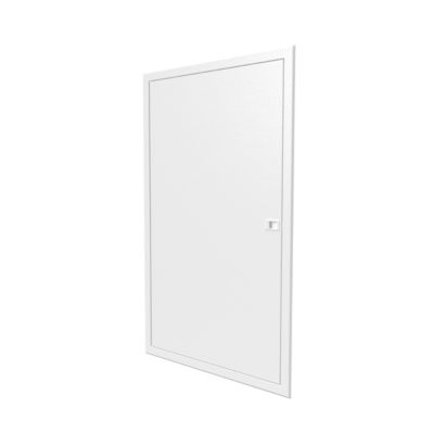 Porte Affleurante pour bac d'encastrement BTT4 - 2x13 modules ATOLE - Blanc - H. hors-tout 946 mm