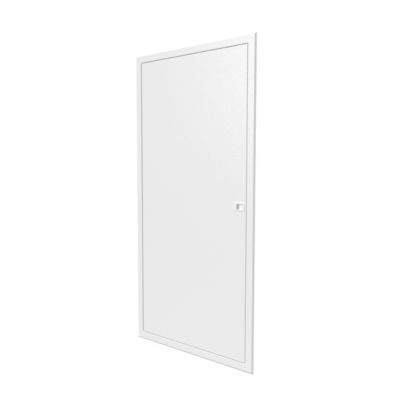 Porte Affleurante pour bac d'encastrement BTT5 - 2x13 modules ATOLE - Blanc - H. hors-tout 1169 mm