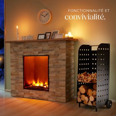 Porte bûches en acier capacité de charge 50 kg