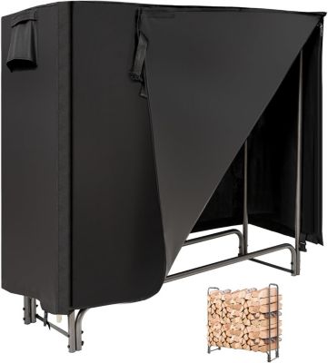 Porte Bûches Extérieur avec Housse en PVC Imperméable Range bûches Bois de Chauffage