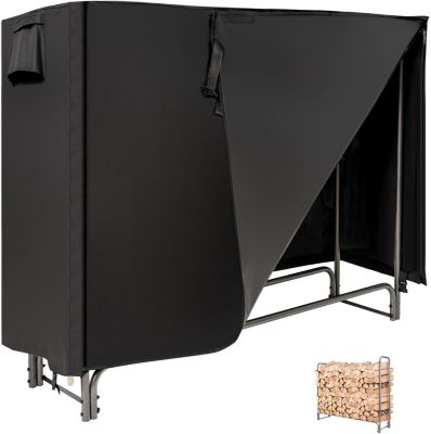 Porte Bûches Extérieur avec Housse en PVC Imperméable Range bûches Bois de Chauffage