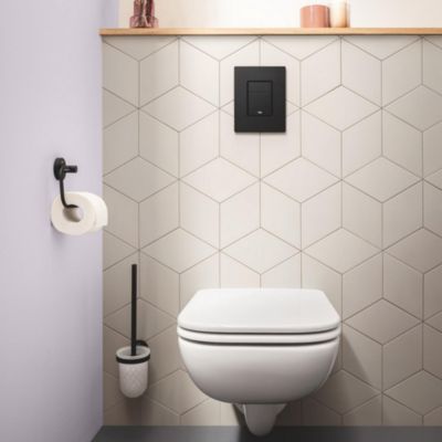 Porte balai WC GROHE Start noir mat + microfibre