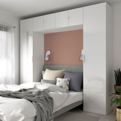 Porte battante blanche brillante GoodHome Atomia H 187,2 x L. 49,7 cm