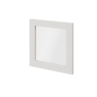 Porte battante blanche en verre GoodHome Atomia H 37,2 x L. 37,2 cm