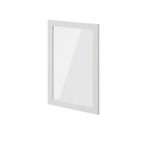 Porte battante blanche en verre GoodHome Atomia H 74,7 x L. 49,7 cm