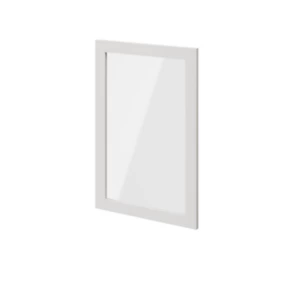 Porte battante blanche en verre GoodHome Atomia H 74,7 x L. 49,7 cm