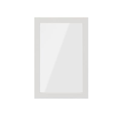 Porte battante blanche en verre GoodHome Atomia H 74,7 x L. 49,7 cm