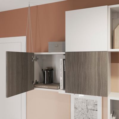 Porte battante blanche GoodHome Atomia H 37,2 x L. 37,2 cm
