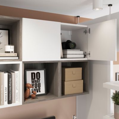 Porte battante blanche GoodHome Atomia H 37,2 x L. 37,2 cm