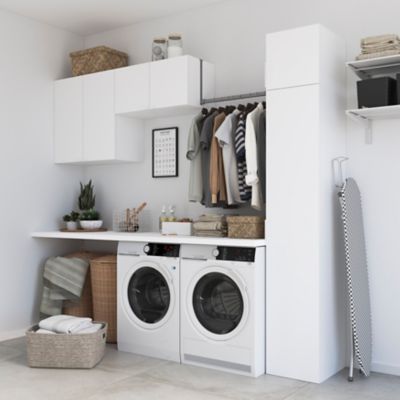 Porte battante blanche GoodHome Atomia H 37,2 x L. 37,2 cm