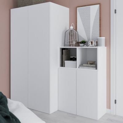 Porte battante blanche mate GoodHome Atomia H 187,2 x L. 49,7 cm