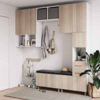 Porte battante effet chêne GoodHome Atomia H 74,7 x L. 37,2 cm