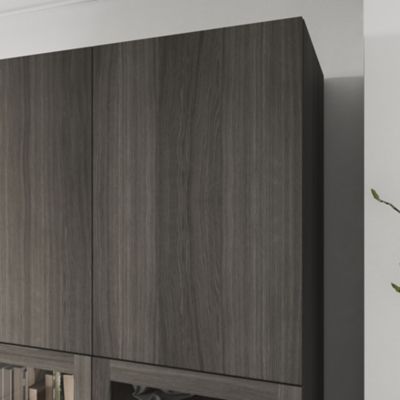 Porte battante effet chêne grisé GoodHome Atomia H. 187,2 x L. 37,2 cm
