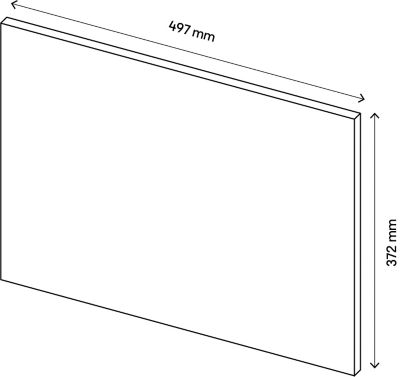 Porte battante gris clair GoodHome Atomia H. 37,2 x L. 49,7 cm