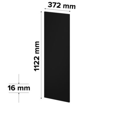 Porte battante noir GoodHome Atomia H. 112,2 x L. 37,2 cm