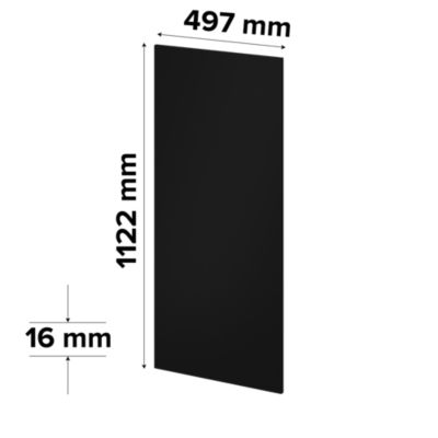 Porte battante noir GoodHome Atomia H. 112,2 x L. 49,7 cm