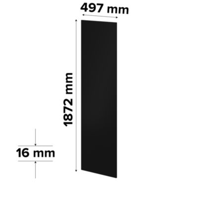 Porte battante noir GoodHome Atomia H. 187,2 x L. 49,7 cm