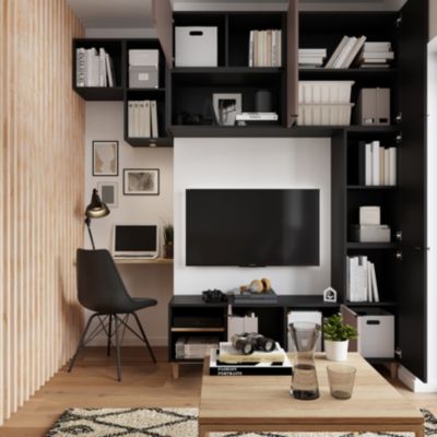 Porte battante rose taupe H.37,2 x L.37,2 cm, GoodHome Atomia