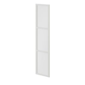 Porte battante verre opaque blanche GoodHome Atomia H. 224,7 x 49,7 cm