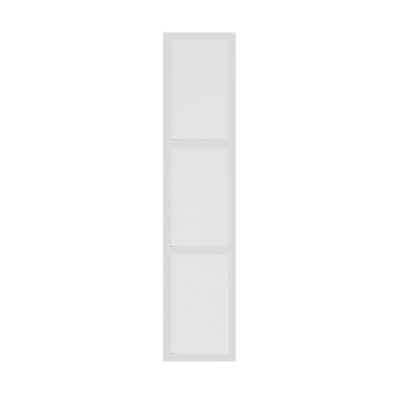 Porte battante verre opaque blanche GoodHome Atomia H. 224,7 x 49,7 cm