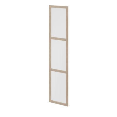 Porte battante verre opaque effet chêne GoodHome Atomia H. 224,7 x L. 49,7 cm