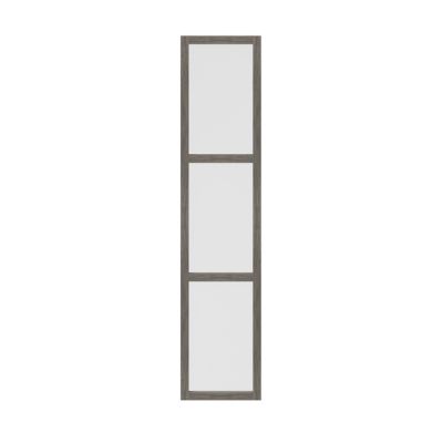 Porte battante verre opaque effet chêne grisé GoodHome Atomia H. 224,7 x L. 49,7 cm