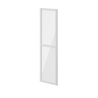 Porte battante verre transparent blanche GoodHome Atomia H. 187,2 x 49,7 cm