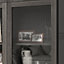 Porte battante verre transparent effet chêne grisé GoodHome Atomia H. 187,2 x L. 37,2 cm